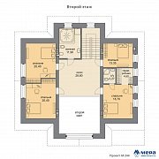 Планировки: Дом из кирпича по проекту M244  | СК Мера