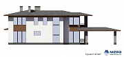 Фасады: Коттедж из кирпича в стиле Ф.Л. Райта по проекту М407 