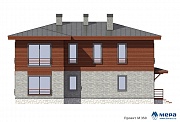 Фасады: Современный дом из кирпича по проекту M350 