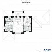 Планировки: Кирпичный коттедж по проекту М425  | СК Мера