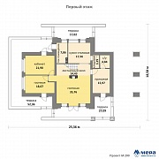 Планировки: Дом из кирпича по проекту M200 