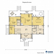 Планировки: Дом из клееного бруса по проекту M234 