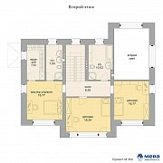 Планировки: Современный дом из кирпича по проекту M350 