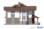 Фасады: Дом из кирпича по проекту M163 