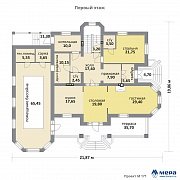 Планировки: Дом из кирпича по проекту M171 