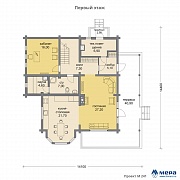 Планировки: Дом из клееного бруса по проекту M241 