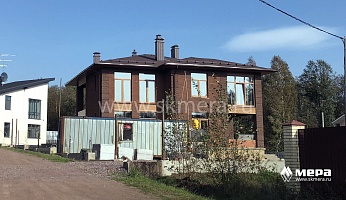 Фасады дома : Небольшой кирпичный дом в КП "Береговая горка" №4