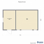 Планировки: Каркасный гараж по проекту M007 