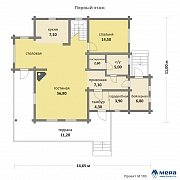 Планировки: Дом из клееного бруса по проекту M103  | СК Мера