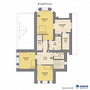 Планировки: Дом из кирпича по проекту M246  | СК Мера