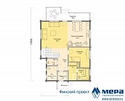 Планировки: Дом из клееного бруса по финскому проекту  | СК Мера