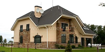 Фасады кирпичного дома: Дом из кирпича в Разливе №3