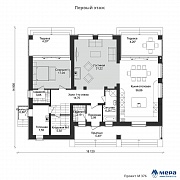 Планировки: Комбинированный дом по проекту М376  | СК Мера