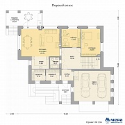 Планировки: Дом из крупноформатного кирпича по проекту М336  | СК Мера