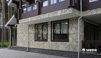 Фасады: Комбинированный коттедж по проекту М283 в Охтинском парке №5