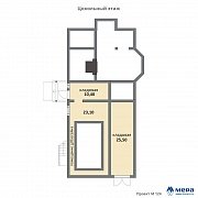 Планировки: Дом из клееного бруса по проекту M124 