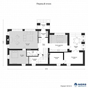Планировки: Современный коттедж  в стиле Ф.Л. Райта по проекту М412  | СК Мера