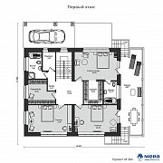 Планировки: Комбинированный дом по проекту М384  | СК Мера