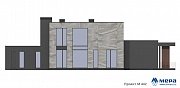 Фасады: Современный коттедж с плоской кровлей по проекту М442  | СК Мера