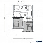 Планировки: Небольшой комбинированный дом по проекту М400  | СК Мера