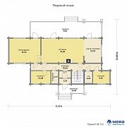 Планировки: Дом из клееного бруса по проекту M112  | СК Мера