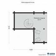 Планировки: Компактный дом из клееного бруса по проекту М419  | СК Мера