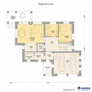 Планировки: Дом из крупноформатного кирпича по проекту М337  | СК Мера