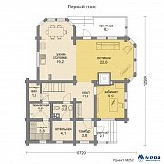 Планировки: Дом из клееного бруса по проекту M252  | СК Мера