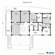 Планировки: Гостевой комбинированный дом по проекту М417  | СК Мера