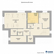Планировки: Дом из крупноформатного кирпича по проекту М336  | СК Мера