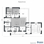 Планировки: Современный кирпичный дом по проекту M363 