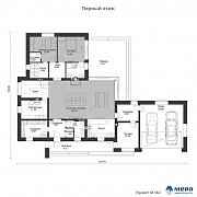Планировки: Современный кирпичный дом по проекту M363 
