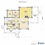 Планировки: Дом из клееного бруса по проекту М115  | СК Мера