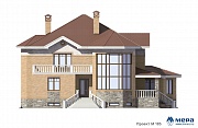 Фасады: Дом из кирпича по проекту M185 