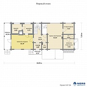 Планировки: Дом из клееного бруса по проекту M136 