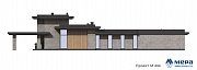 Фасады: Монолитно-кирпичный коттедж в современном стиле по проекту М444  | СК Мера