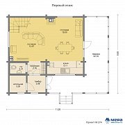 Планировки: Дом из клееного бруса по проекту М274  | СК Мера