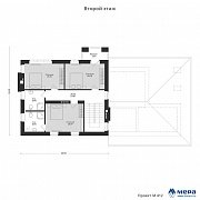 Планировки: Современный коттедж  в стиле Ф.Л. Райта по проекту М412 