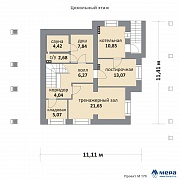 Планировки: Комбинированный дом по проекту M170 