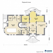 Планировки: Дом из кирпича по проекту M169 