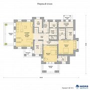 Планировки: Дом из крупноформатного кирпича по проекту М313  | СК Мера