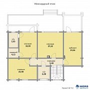 Планировки: Дом из клееного бруса по проекту M112  | СК Мера