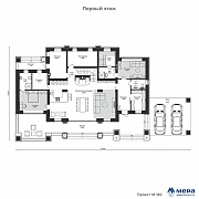 Планировки: Современный дом в стиле Ф.Л. Райта по проекту M382 
