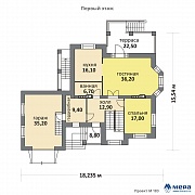 Планировки: Дом из кирпича по проекту M183 