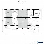 Планировки: Одноэтажный дом из клееного бруса по проекту M393 