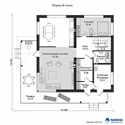 Планировки: Дом из газобетона по проекту М374  | СК Мера