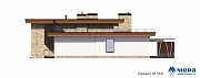 Фасады: Современный одноэтажный дом из кирпича по проекту M359  | СК Мера