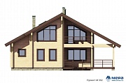 Фасады: Небольшой дом из клееного бруса по проекту M392 