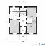 Планировки: Одноэтажный дом из кирпича по проекту М436 