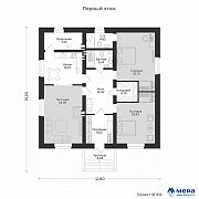 Планировки: Одноэтажный дом из кирпича по проекту М436  | СК Мера